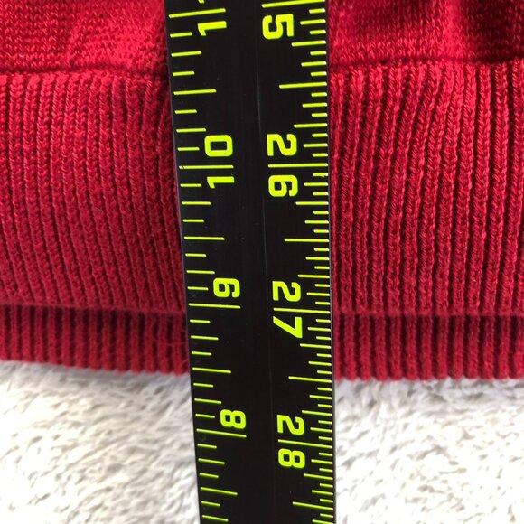 Walter Hagen Mens Vest Sweater XL Red Knit Argyle V-Neck Pullover Cotton Casual - Picture 4 of 10